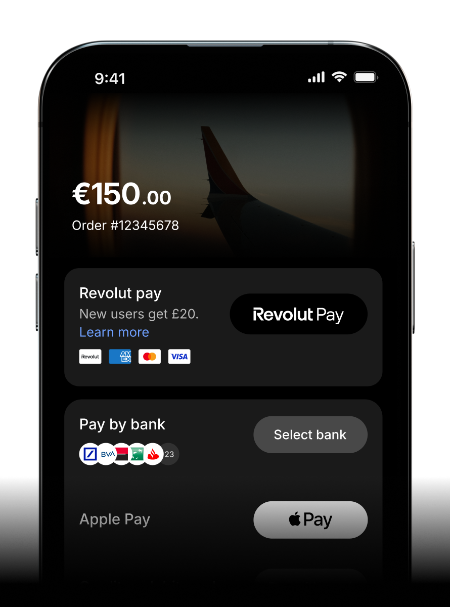 Revolut Pay and pay by bank checkout on mobile