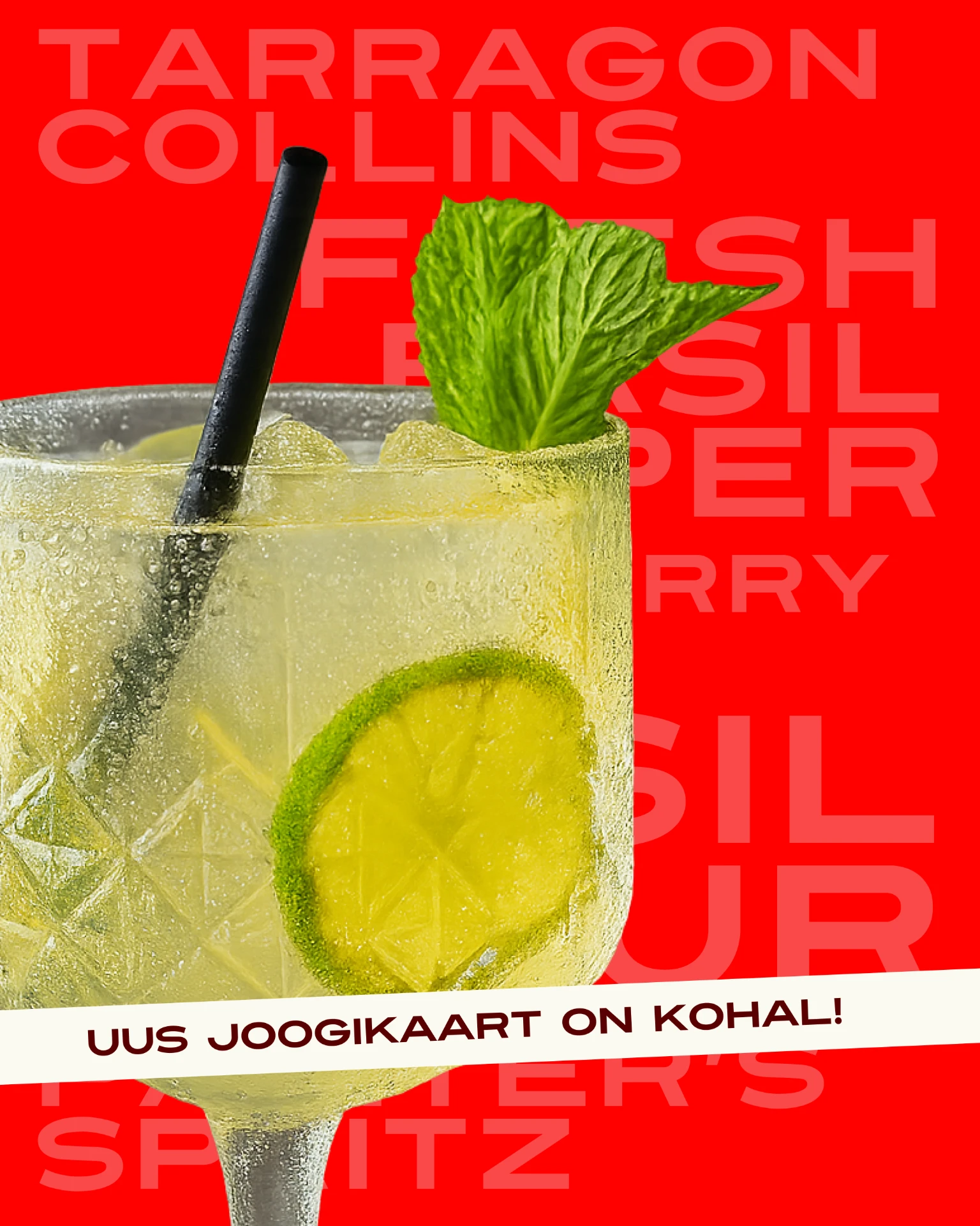 Cocktail menu launch campaign visual